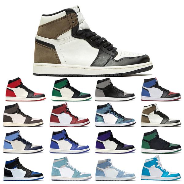 

wholesale 1s 1 basketball shoes man woman white black what the twist shadow royal toe pink glaze metallic gold game royal crimson tint size