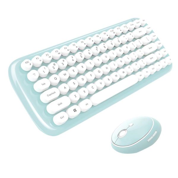

wireless keyboard mini mouse candy colored frosted round punk for windows lapgamer combos