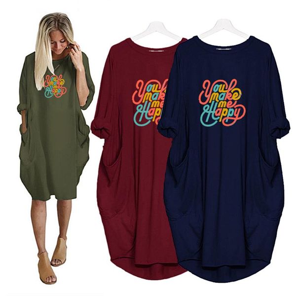 

women pockets loose dresses vintage solid color fall maxi autumn clothes party casual plus size woman dress, Black;gray