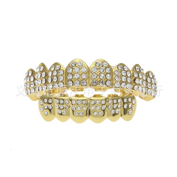 

8 gold plated teeth set hip hop braces, Silver
