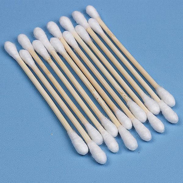 

100pcs/box double head disposable makeup cotton swab soft buds for wood sticks nose ears cleaning tools cotonete brushes