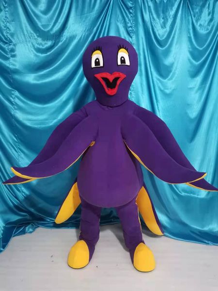 

purple ocs mascot costume fancy dress for halloween carnival party support customization, Red;yellow