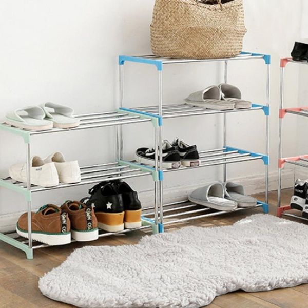 

clothing & wardrobe storage simple multi layer shoe rack stainless steel easy assemble shelf cabinet