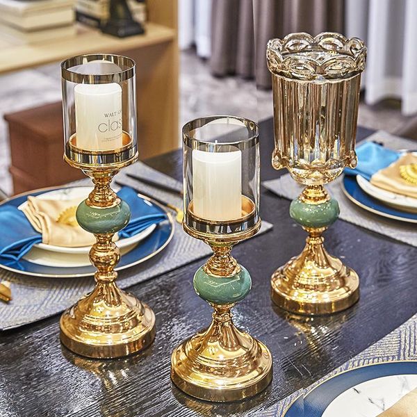 

candle holders romantic pillar holder metal modern nordic luxury dinning table rustic wedding porta velas home decor 60