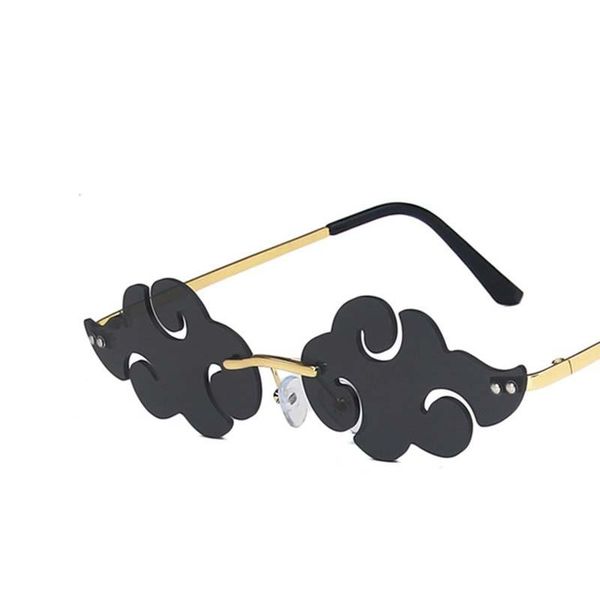 

sunglasses frameless men women metal small frames clouds sun glasses fashion ocean lens shading eyewear uv400 w29, White;black