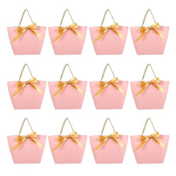 

gift wrap 12pcs shopping bags wrapping bowknot design paper tote