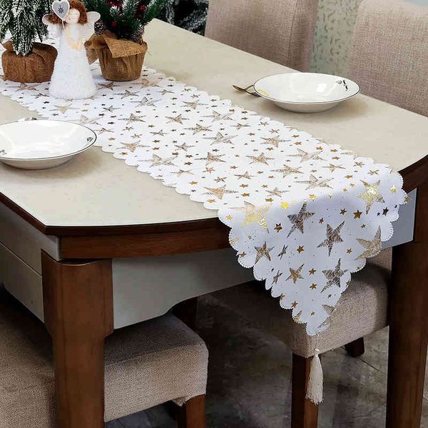

new decorations white creative flag dressing bronzing tablecloth