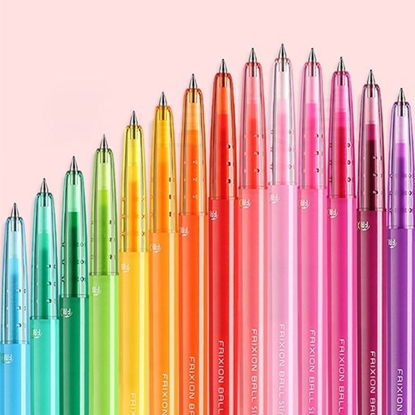 Pilot Frixion Ball Slim Gelstift 0,38 mm 6 Stück/Los 20 Farben erhältlich Schwarz/Blau/Rot/Grün/Violett/Schreibzubehör LFBS-18UF 210330