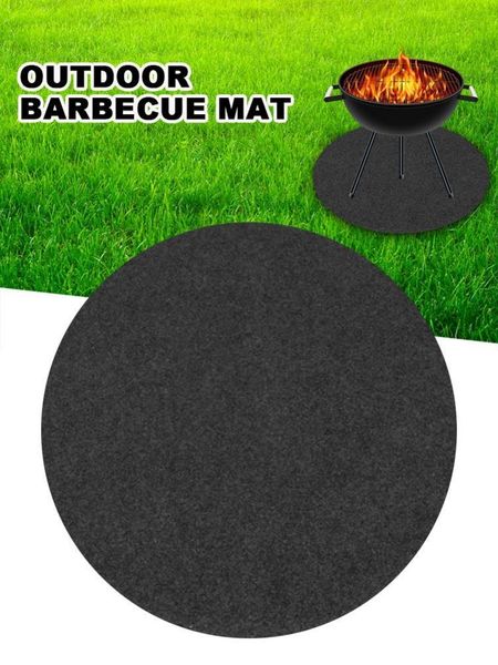 

outdoor pads barbecue mat pe composite non-woven oven floor bbq oil-proof
