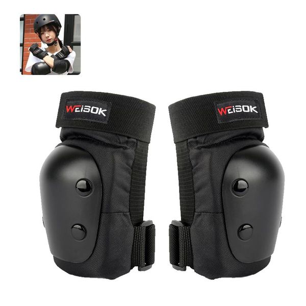 

elbow & knee pads comfortable for sports roller hockey ski snowboard volleyball dancing braces protection gear set, Black;gray