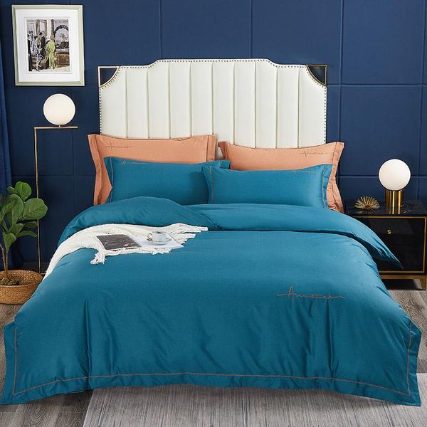 

bedding sets michiko 2021 pure cotton 40s long staple embroidery four piece set