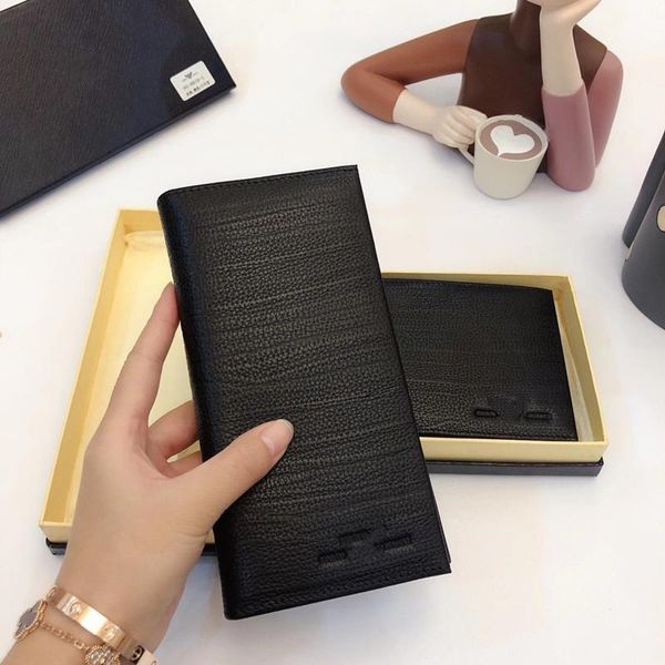 

wallets 2021 p home men's wallet, long large-capacity coin purse, card case, sheepskin, full package,, Red;black