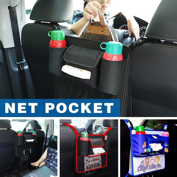 

car organizer multi-function net pocket seat storage pouch bag armrests seats