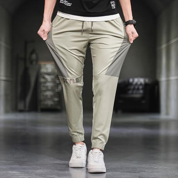 

summer fashion patchwork jogger women pant sweatpants sportswear nylon quick dry track pants male harem trousers plus size 8xl, Black