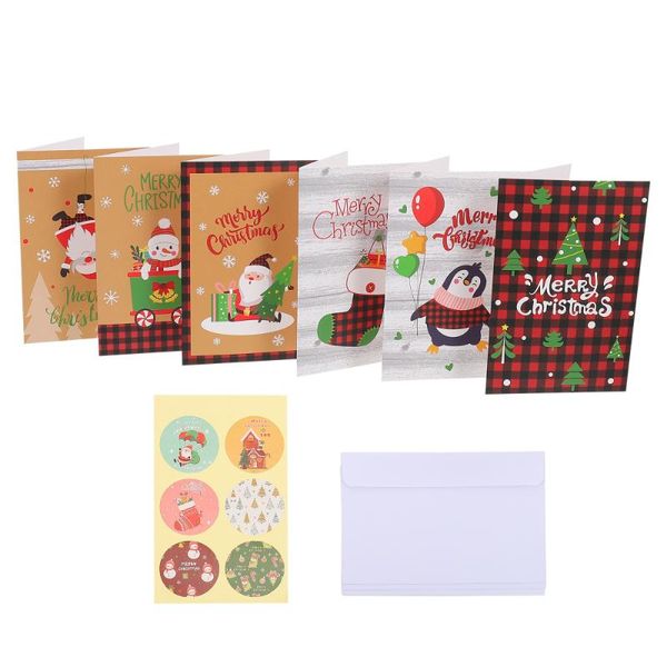 

greeting cards 4 sets christmas gift year's blessing mixed style