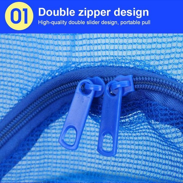 

durable single layer white fish line shrimp net fishing cage crawfish folding fishnet accessories