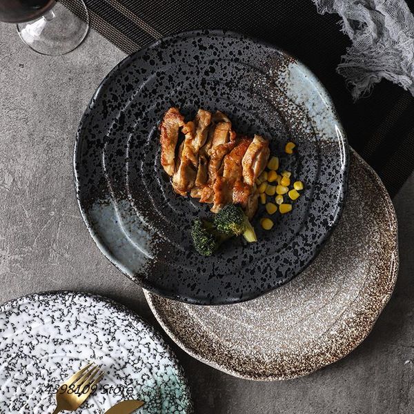 

dishes & plates japanese tableware retro ceramic plate restaurant cutlery sushi dish home square rice bowl soup snack steak