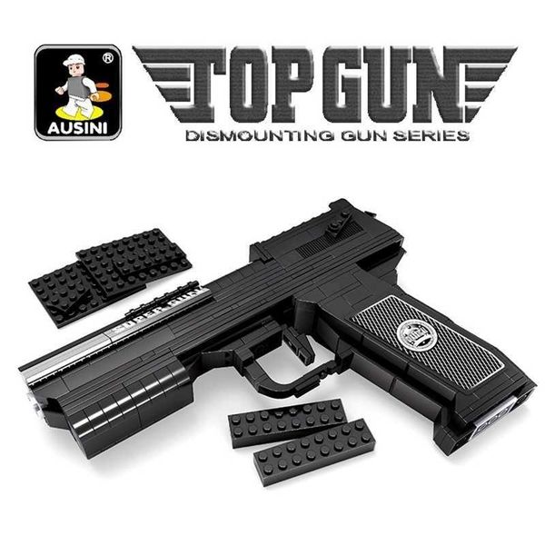 

ausini 22512 desert eagle pistol 373 boys' toy plastic blocks