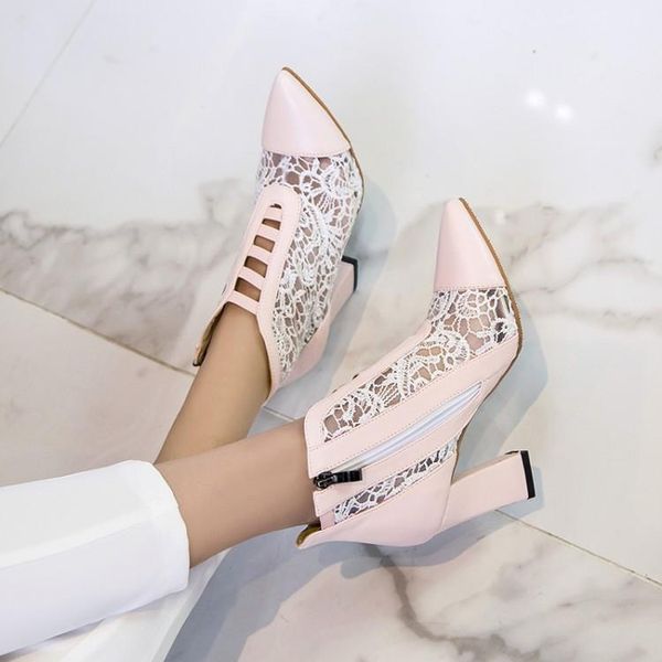 

oversized high heels sandals women shoes woman summer ladies high-heeled mesh, Black