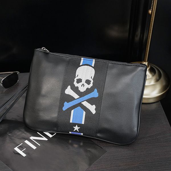 

wallet men's handbag 2021 fashion personalized bag ghost trend envelope leisure, Red;black