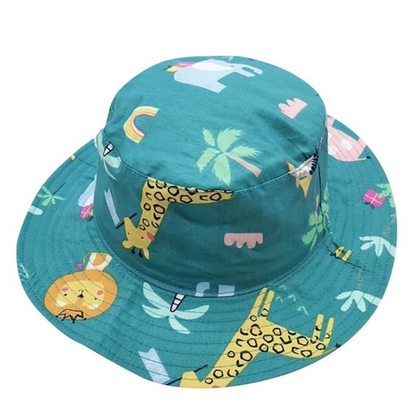 

caps & hats summer breathable cartoon printing flowers animals sun protection hat sunscreen cap for girls boys fisherman, Yellow
