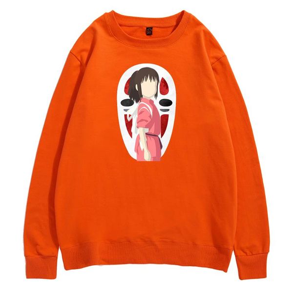 

men's hoodies & sweatshirts japan style no face man manga sweatshirt male anime spirited away men cartoon autumn fashion cotton clothes, Black