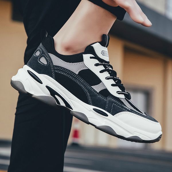 

mens outdoor plus size sports shoes lightweight breathable mesh men walking shoes reflective luminous casual shoes