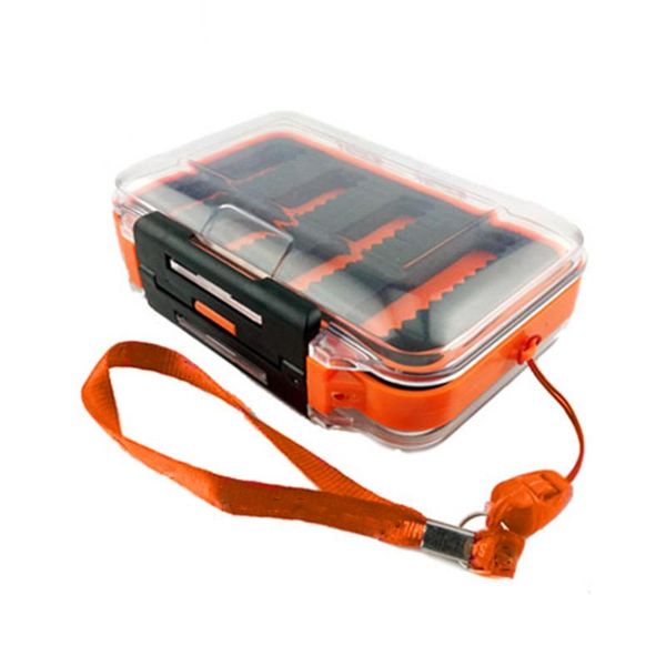 

plastic fishing pocket box waterproof case for nymph dry wet flies trout carp salmon accessories