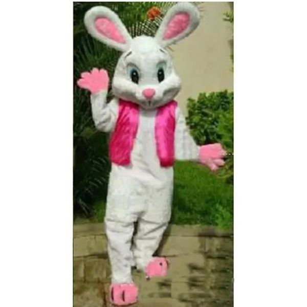 Yüksek kaliteli Paskalya yelek tavşan maskot kostümleri noel fantezi parti elbise karikatür karakter kıyafet suit yetişkinler boyut karnaval xmas eğlenceli performans tema giyim