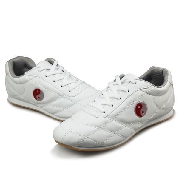 

cycling footwear pu leather spring and autumn taiji martial arts shoes surface tai chi fitness comprehensive training, Black