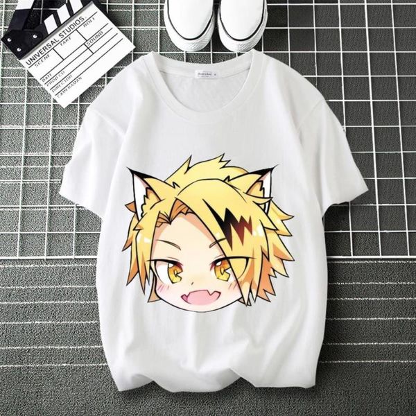 

men's t-shirts my hero academia bakugo katsuki design print cool t-shirt round neck short sleeve modal t shirt, White;black