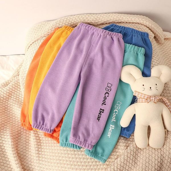 

trousers 2021 fall children's long pant boys girls pure color casual kids sweatpants autumn warmth leisure pants clothing, Blue