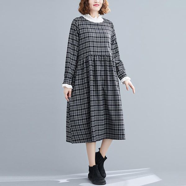 

maternity dresses 2021 arrival spring & autumn dress woman cute plaid large size pregnant clothing md-03326, White