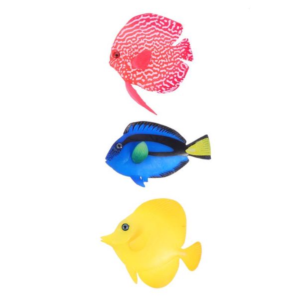 

decorations 3pcs luminous fish simulation fake aquarium tank artificial
