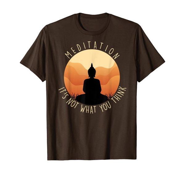 

meditation it's not what you think t-shirt, White;black