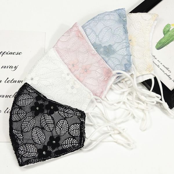 

korean lace cotton face mask for women in summer and autumn