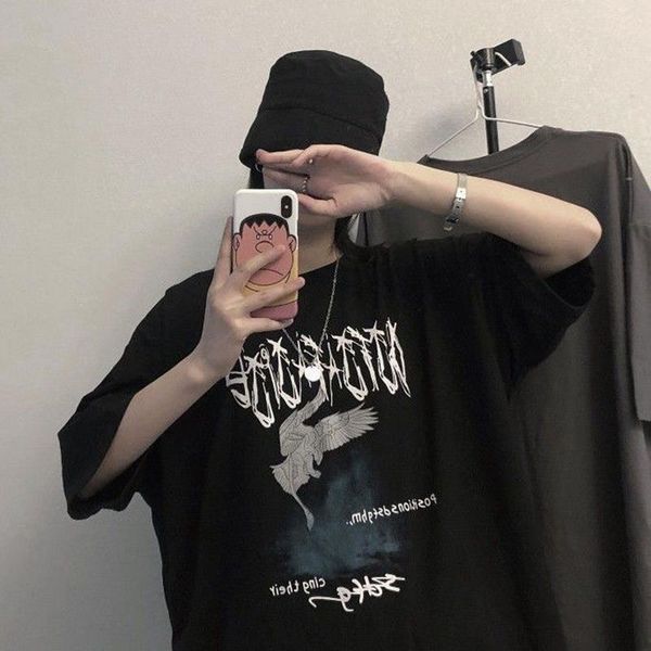 

print are you dragon of womens t shirts the dark japanese casual harajuku anime punk loose summer women large, White