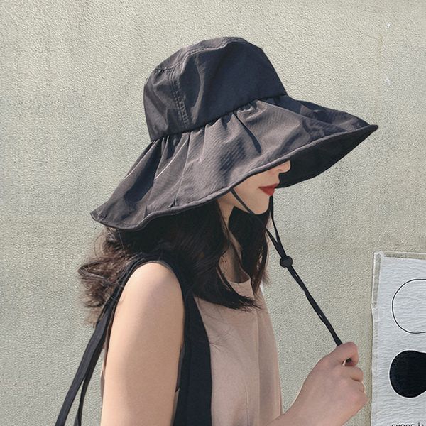 

japanese uv sunscreen hat for children's face in summer, Blue;gray