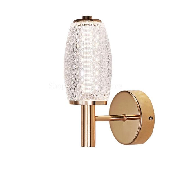 

wall lamp modern luxury crystal lights living room decoration bedroom lamps acrylic lampshade golden indoor lighting fixtures