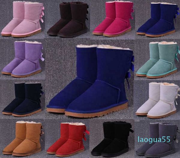 Mode-Frauen Schneeschuhe Designer Casual Booties Schneeglöckchen Flache Knöchelstiefel Wollreise Booties Neue Mode Boot Designer Frauen Winterstiefel