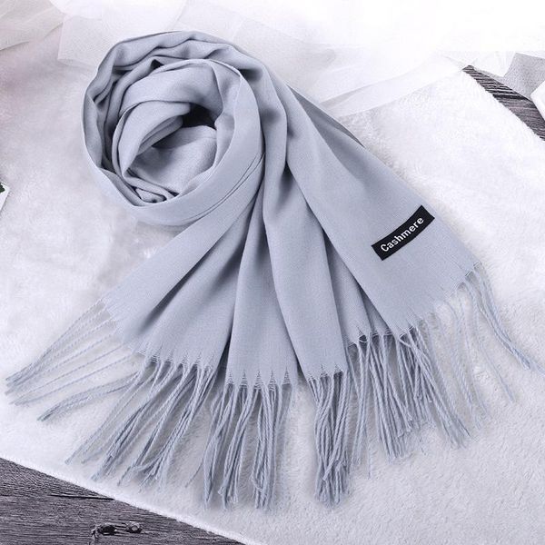 

scarves girita fashion women solid scarf cashmere thin pashmina shawls and wraps long soft female foulard hijab stoles head, Blue;gray
