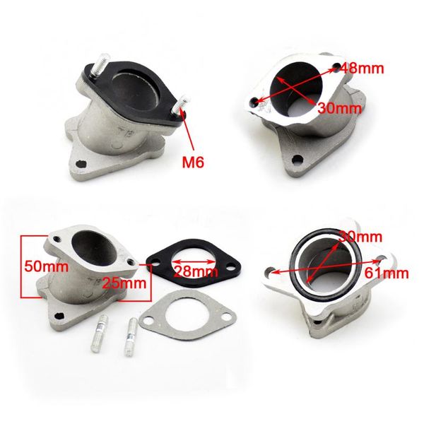 

motorcycle fuel system carb carbretor pz30 pz27 rubber adapter inlet intake manifold pipe for cg125 cg150 200cc 250cc atv zongshen shineray