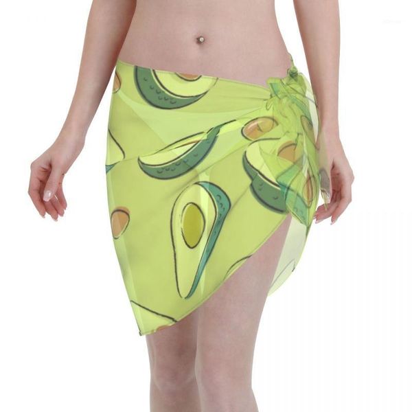 

women's swimwear women see-through beach bikini cover up wrap scarf pareo sarong dress avocado with bone casual, White;black