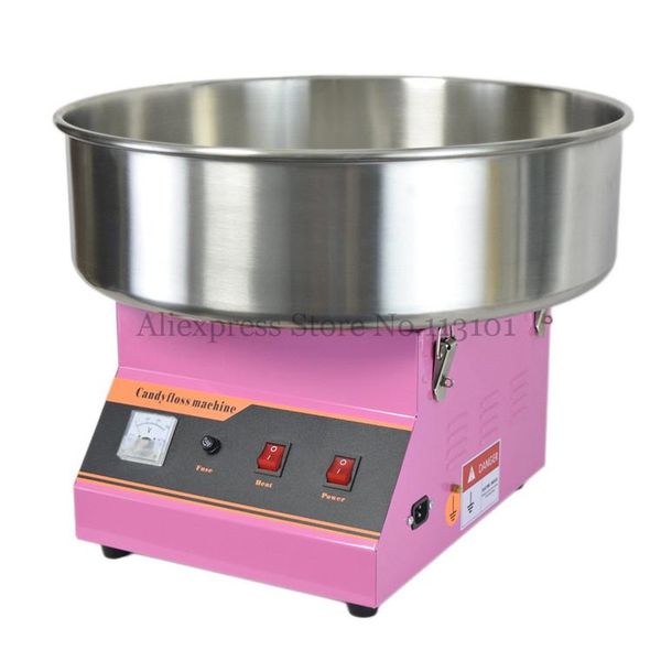 

bread makers electric commercial cotton candy machine / floss maker pink with stainless steel removable bowl and sugar scoop