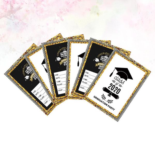 

50pcs graduation season greeting cards school party invitation class of 2021 ceremony message