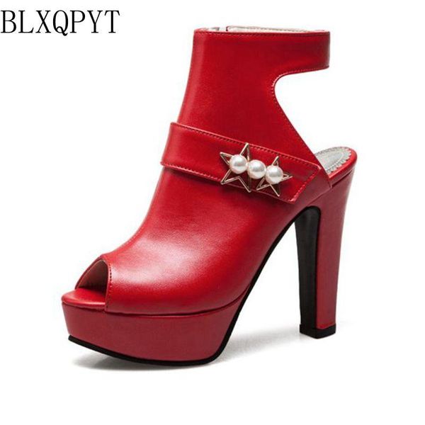 

fashion summer style sandals women big size 34-50 high heels wedding party shoes woman platform pumps 3352 dress, Black