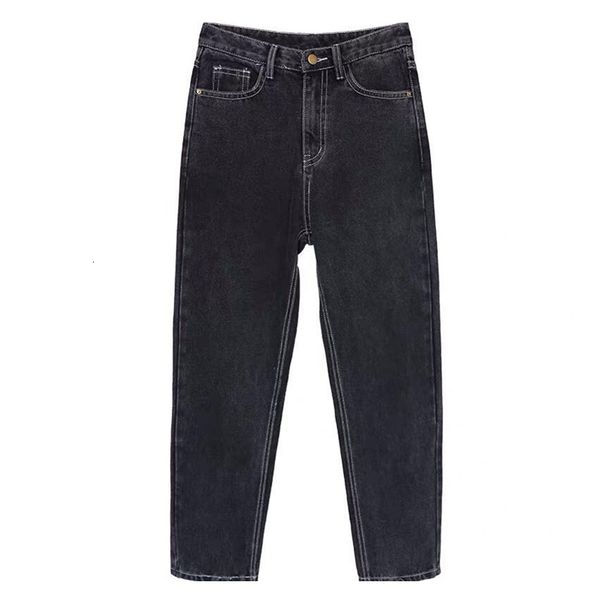 

women's jeans high waist woman boyfriend for women casual straight denim pants full length mom trousers vaqueros mujer zx51, Blue