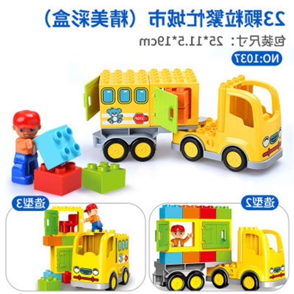 

assembled toys large particle building block suit for busy traffic airport compatible with lego aircraft 2-4 years old children