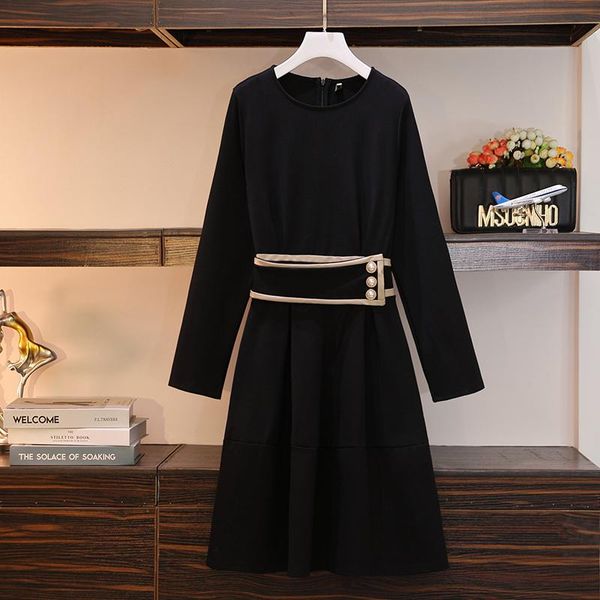 

office lady plus size dresses for women fashion vestidos de festa elegant midi dress high waist bodycon casual, Black;gray