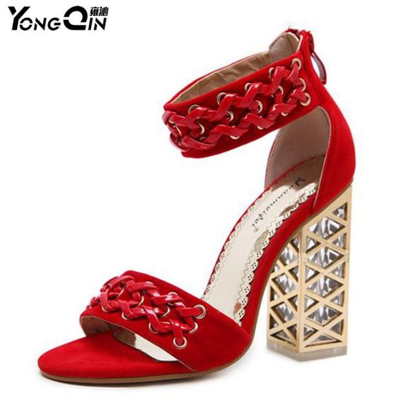 

sandals shoes 2021 crystal open toe high heels womens size 34-40, Black